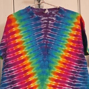 Hanes Purple and Blue Tie-Dye T-Shirt